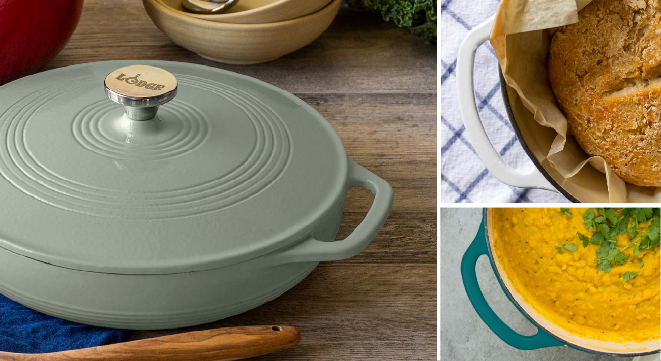 Lodge cast iron enamel dutch outlet oven